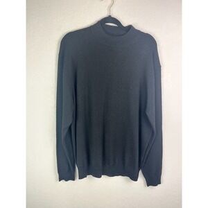 Linea‎ Uomo, Men's v neck sweater, black, wool blend, sweater, size XL